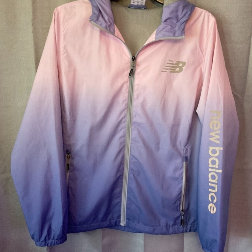 Womans New Balance Pink and Purple Ombre Waterproof Jacket